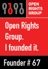 Open Rights Group Founding Member #67