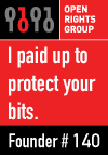 I paid up to protect your bits. Open Rights Group.